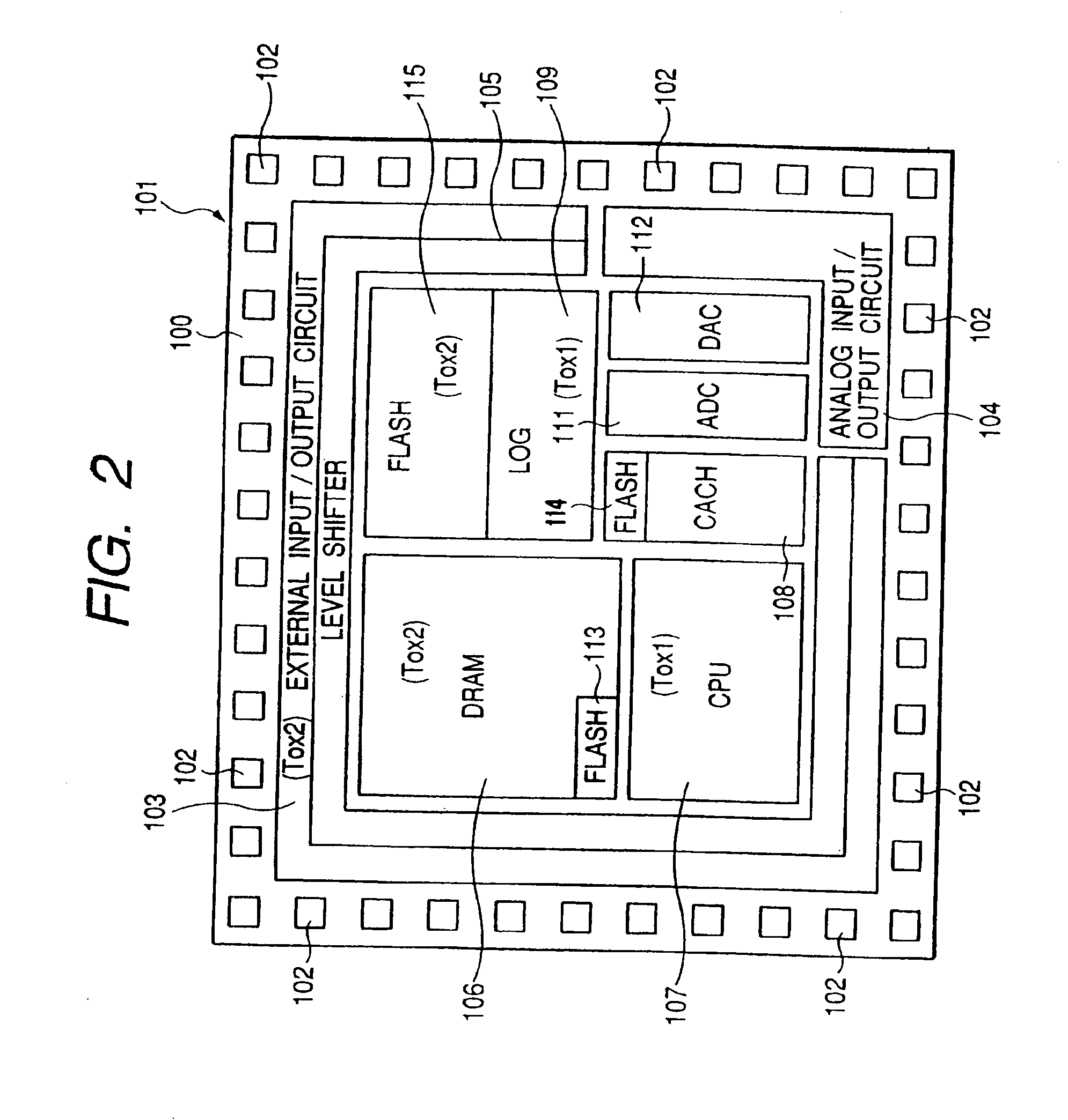 Semiconductor integrated circuit and nonvolatile memory element