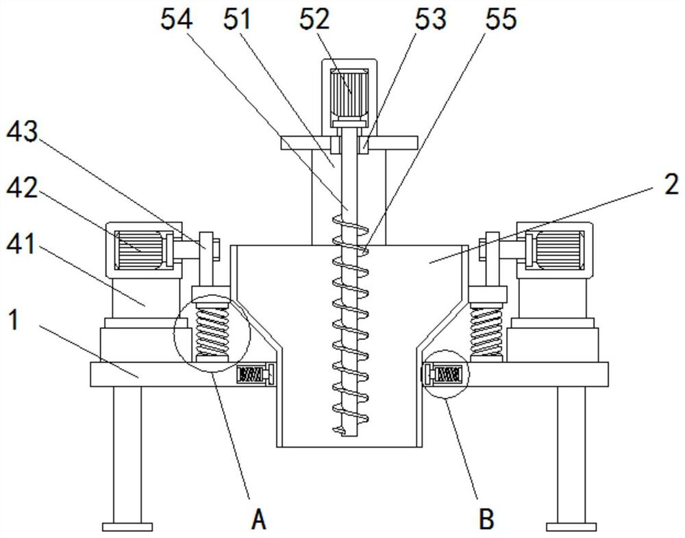 Gluing powder filling and discharging device