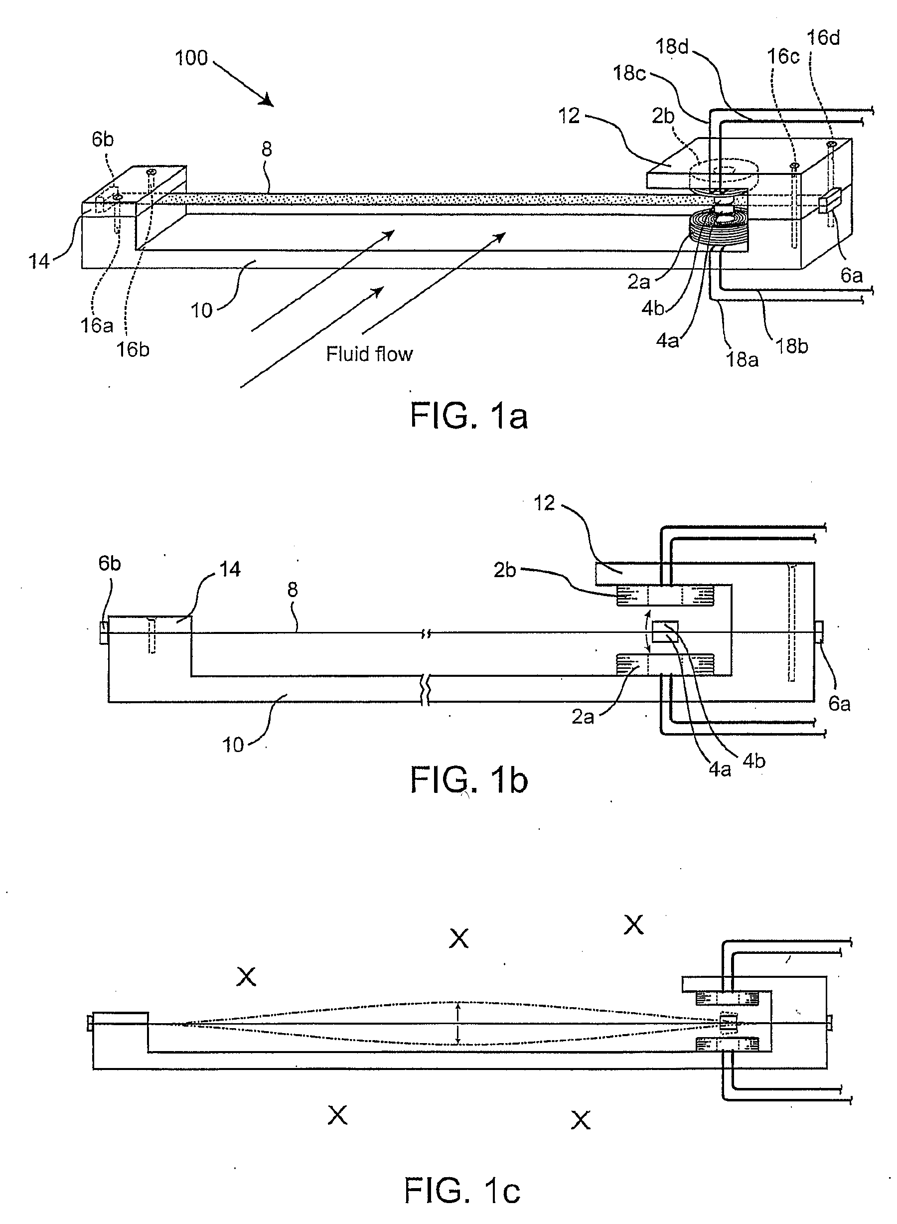 Fluid-induced energy converter with curved parts