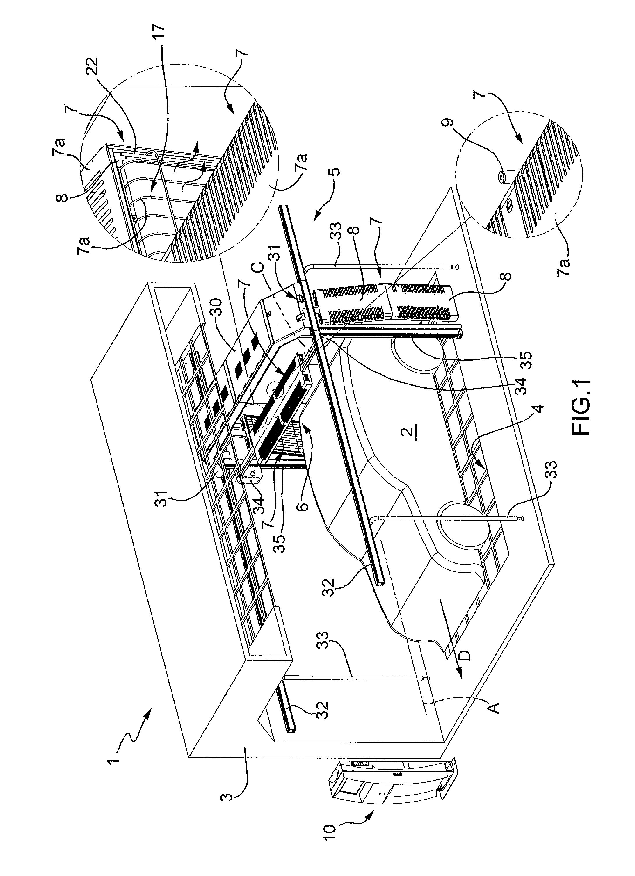 Apparatus for drying a painting product and operating method thereof
