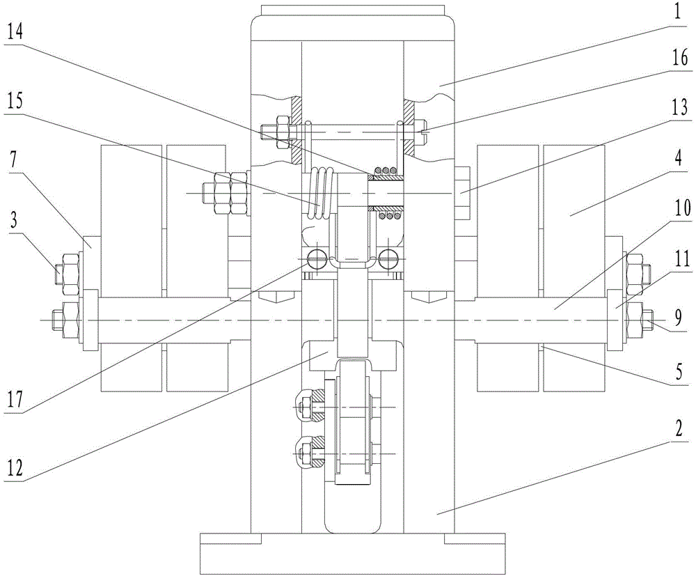 Bilateral double-spring driving unfolding mechanism