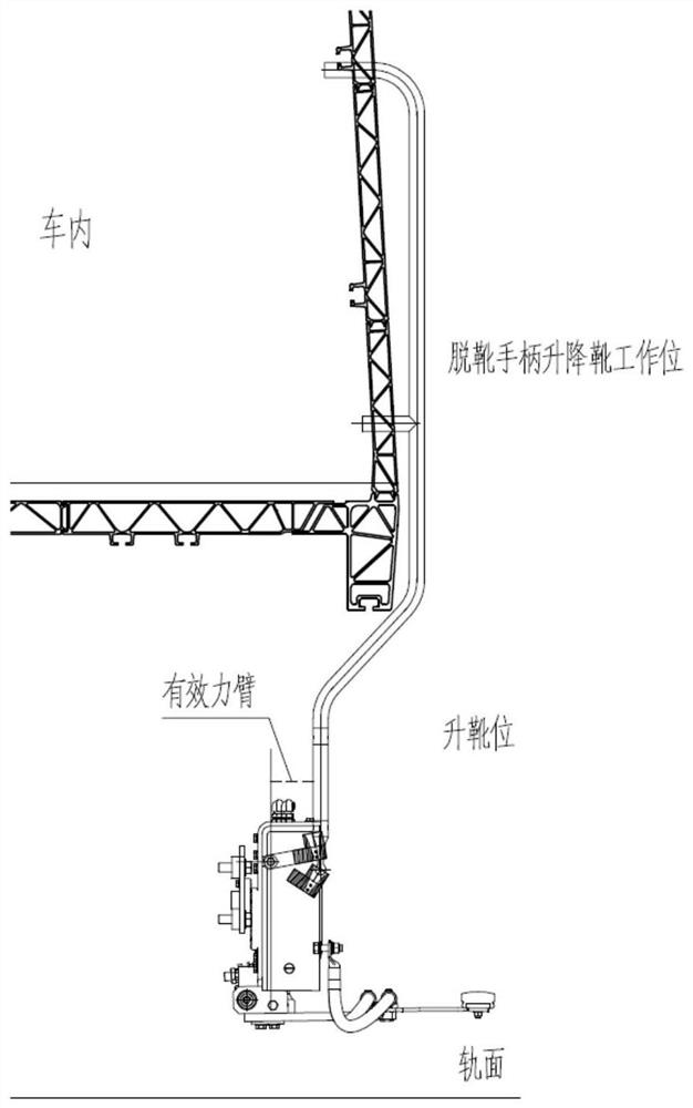 A current receiver lifting shoe mechanism