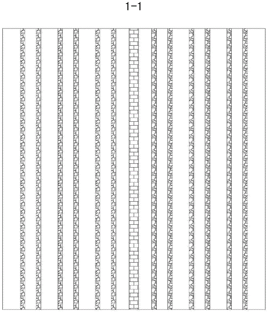 A minimally invasive excavation multi-media underground percolation treatment device for irrigation water