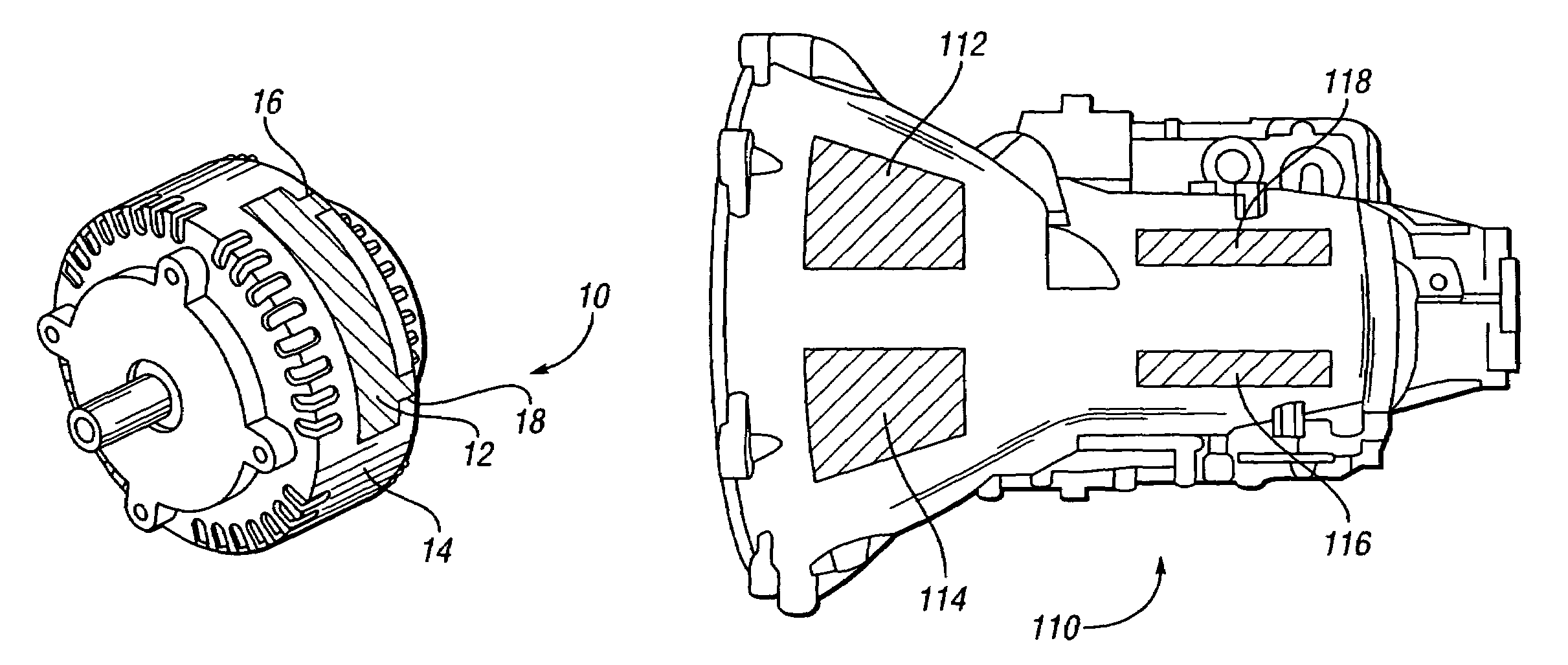 Method of casting components with inserts for noise reduction