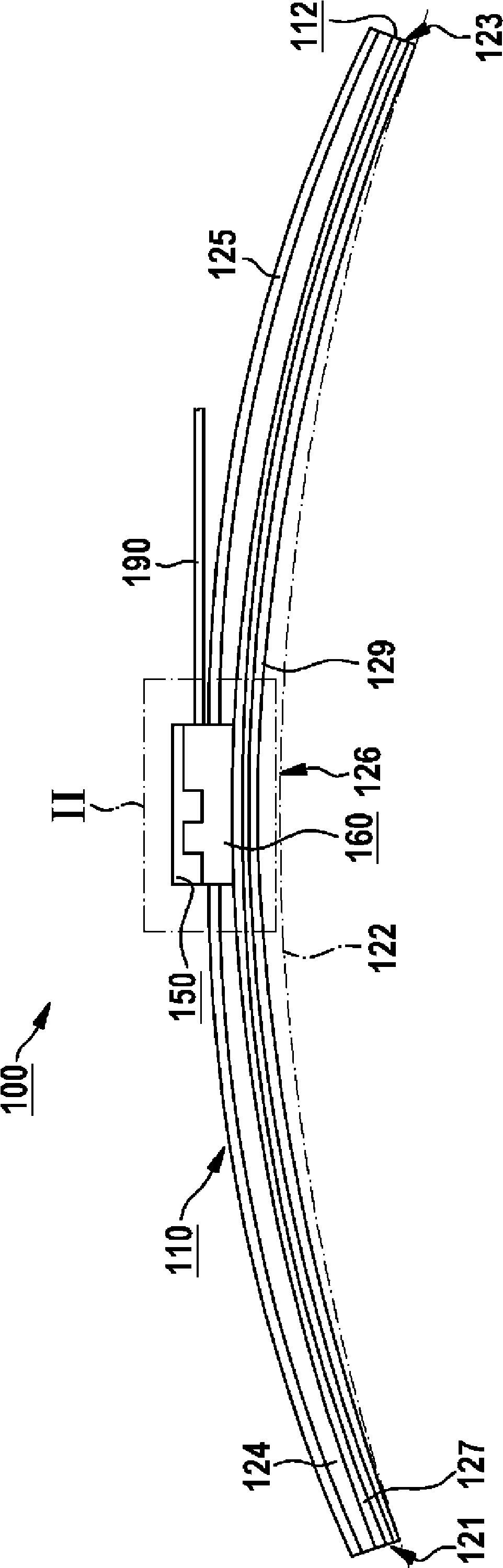 Wiper blade with an adaptor unit for coupling to a wiper arm