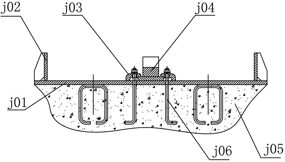 Railway structure of 10000-ton movable portal crane