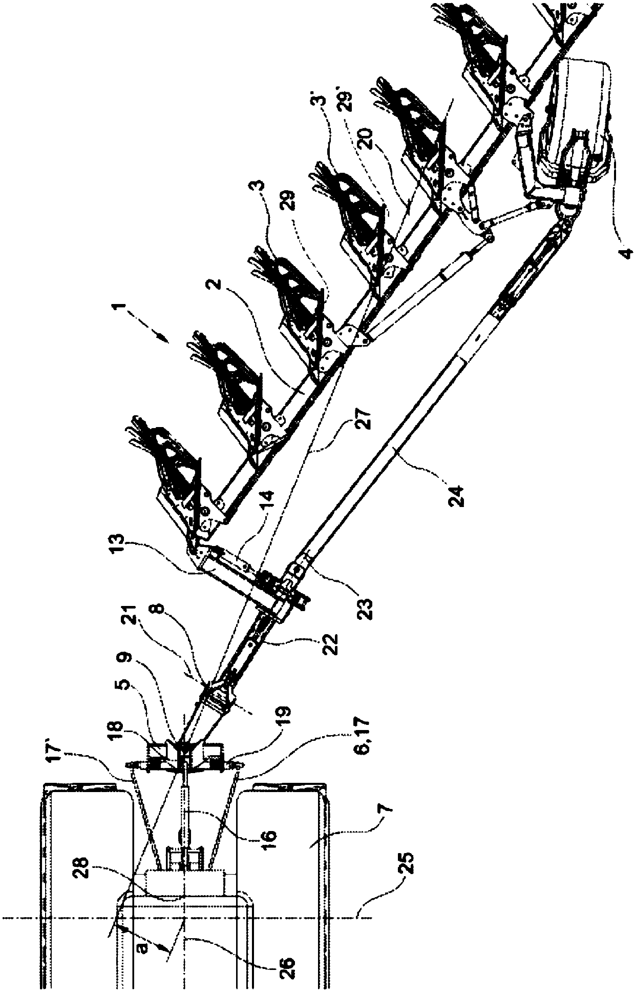 Semi-mounted plough