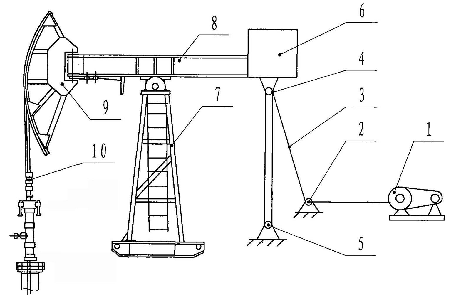 Lever system for pumping unit