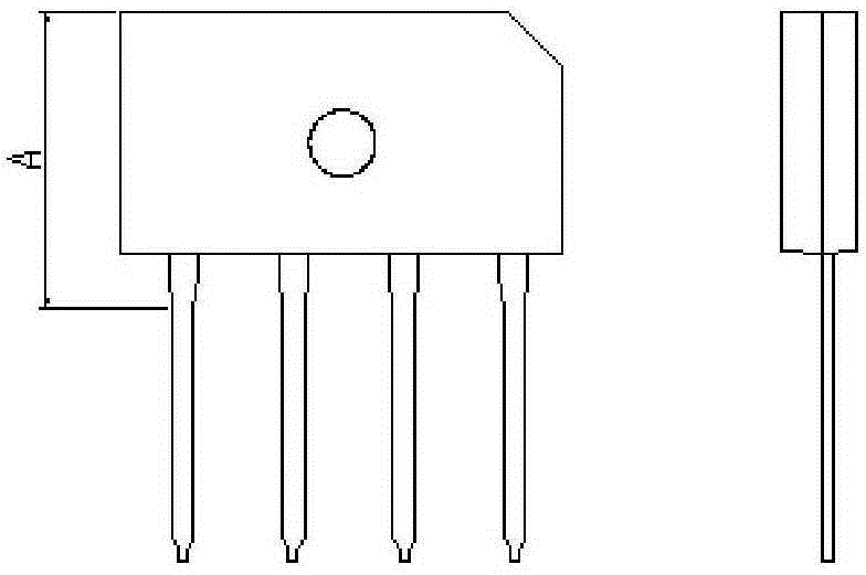 Radiating fin structure surface-mount rectifier bridge device