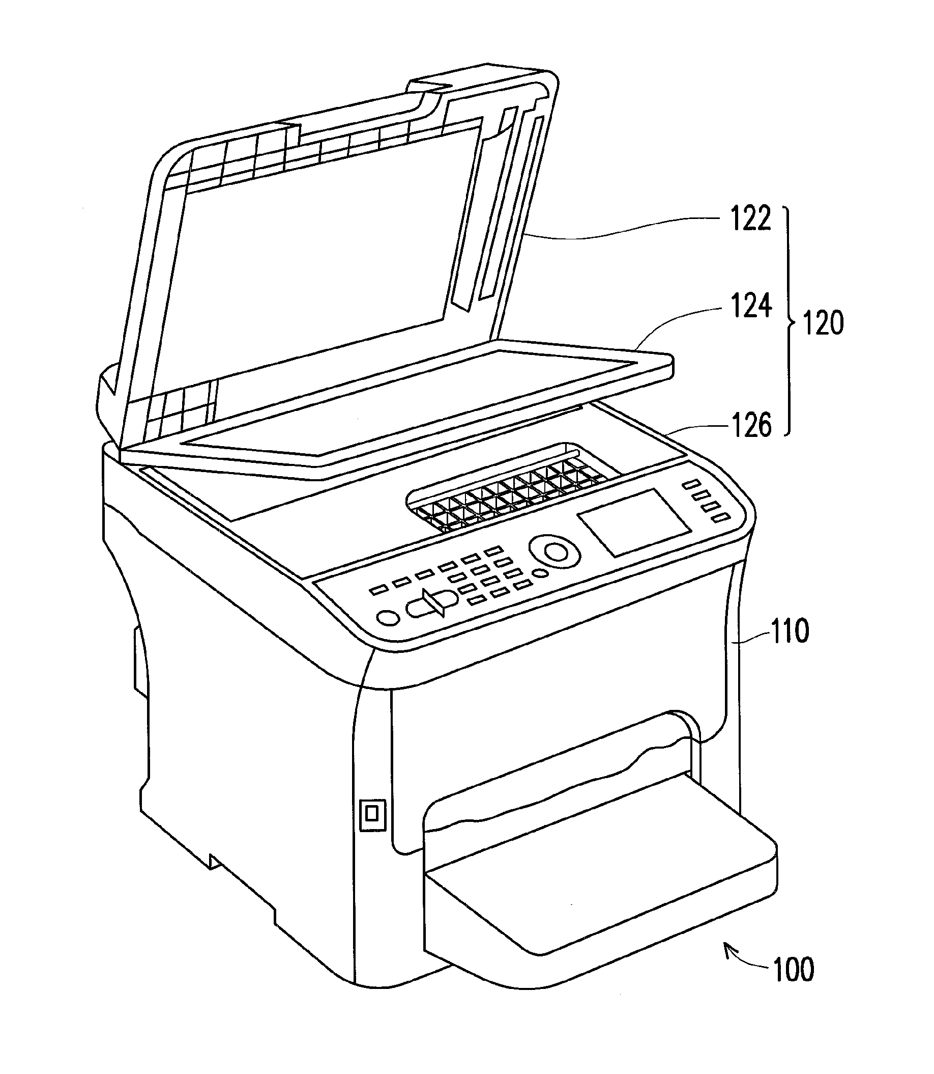 Fixing element, cover device and multifunction printer