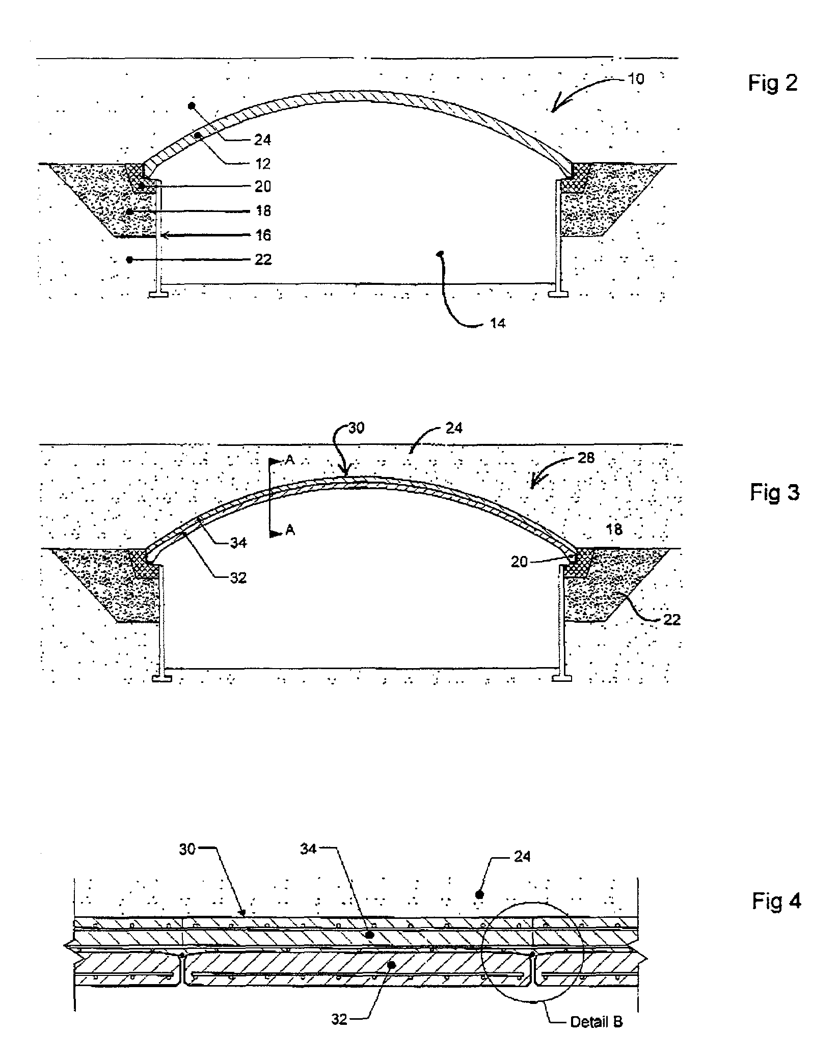 Composite overfilled arch system