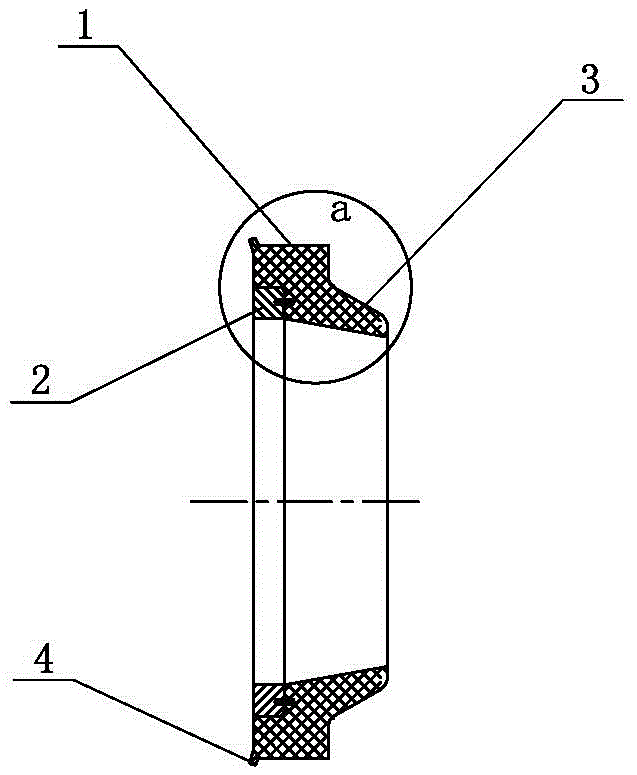 A steel pipe end sealing ring and sealing device