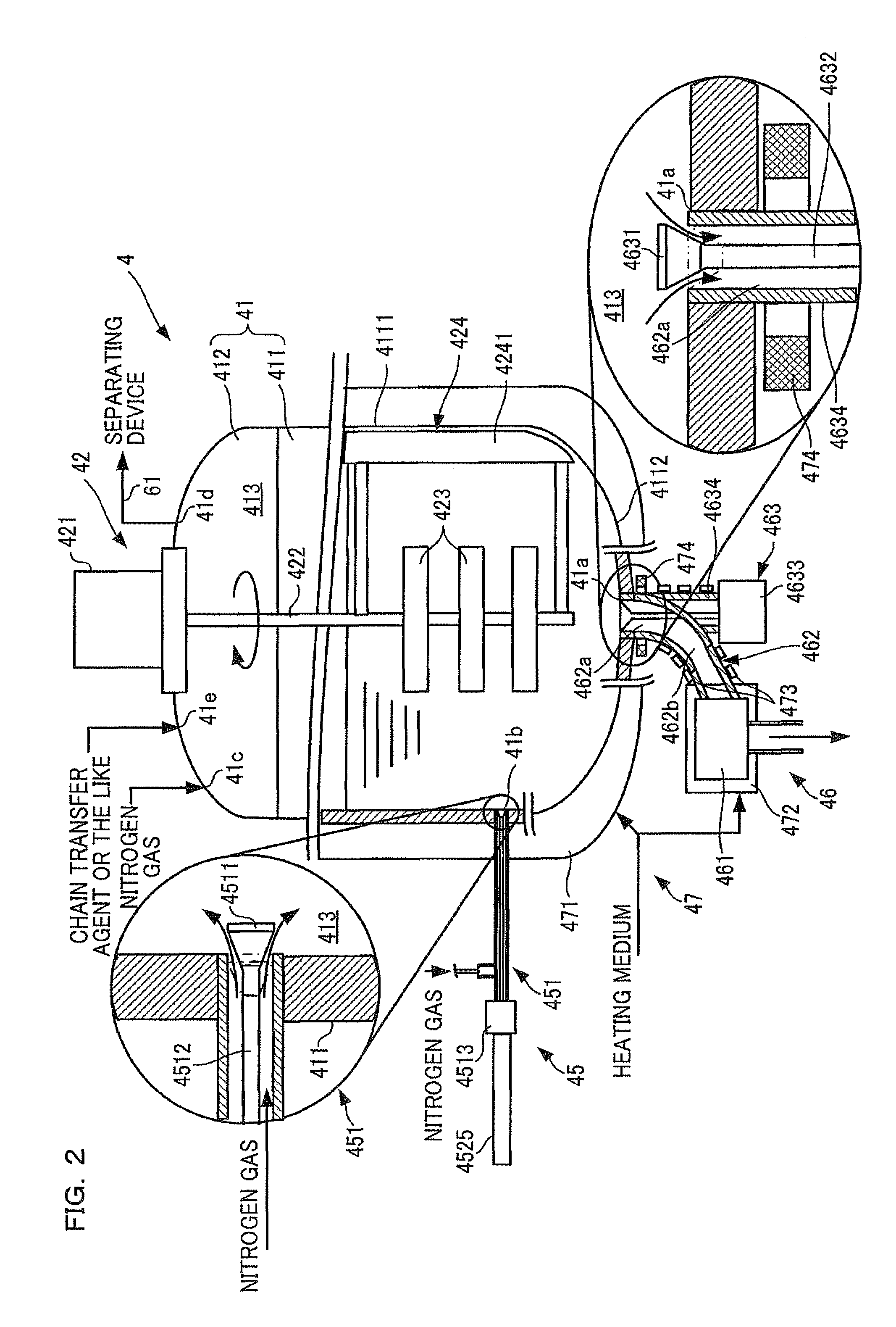 Resin production apparatus and resin production method