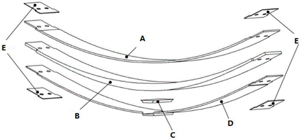 Composite material plate spring