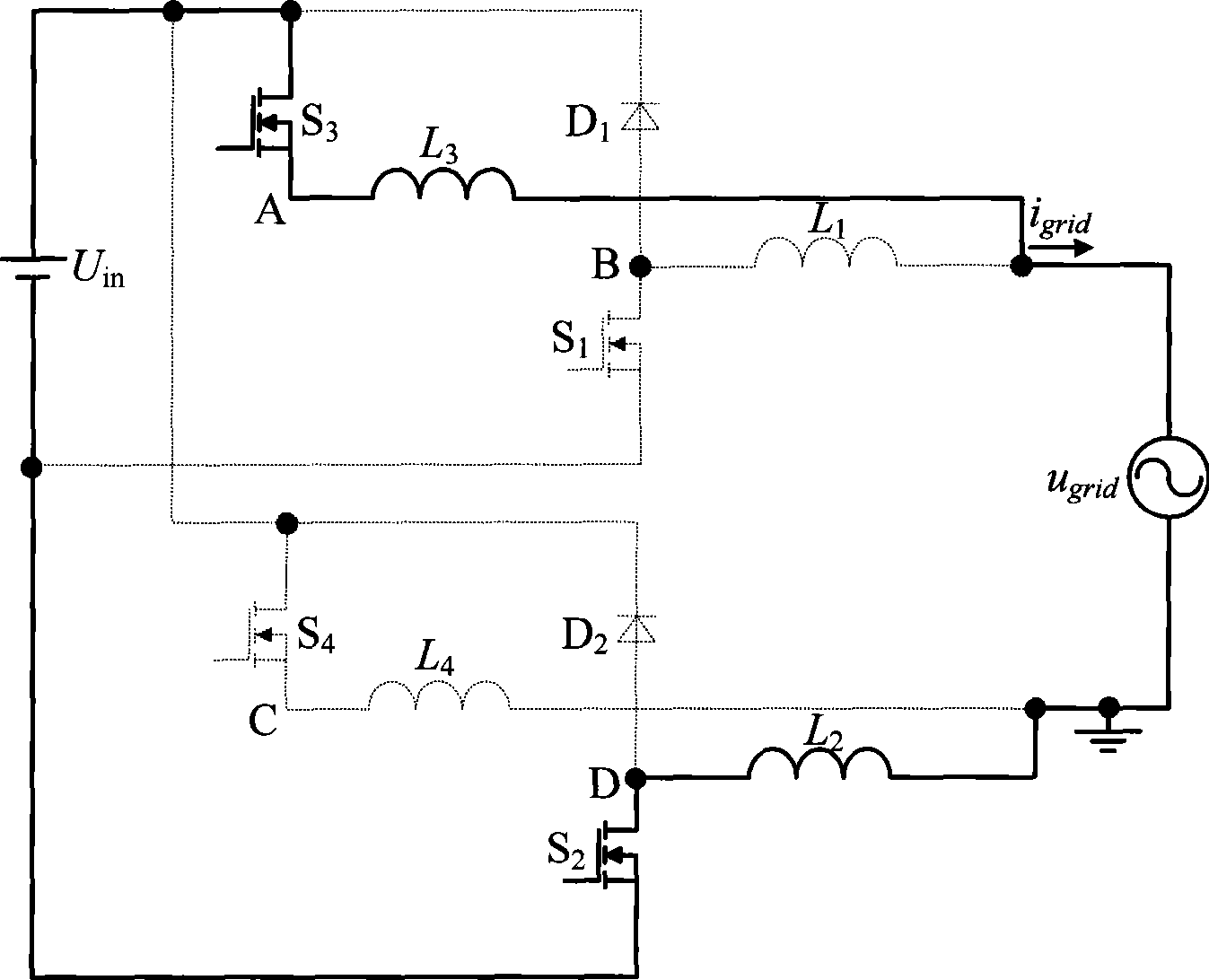 Double step-down combining inverter