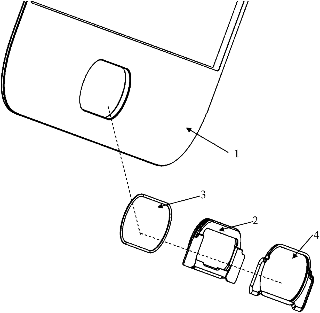 An assembly structure of a fingerprint module and a mobile terminal