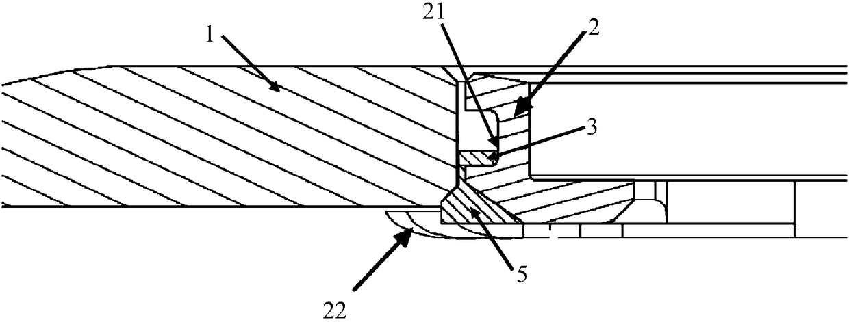 An assembly structure of a fingerprint module and a mobile terminal