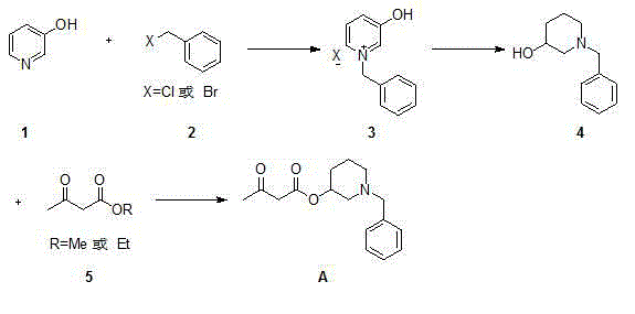 Synthetic method for benidipine hydrochloride intermediate