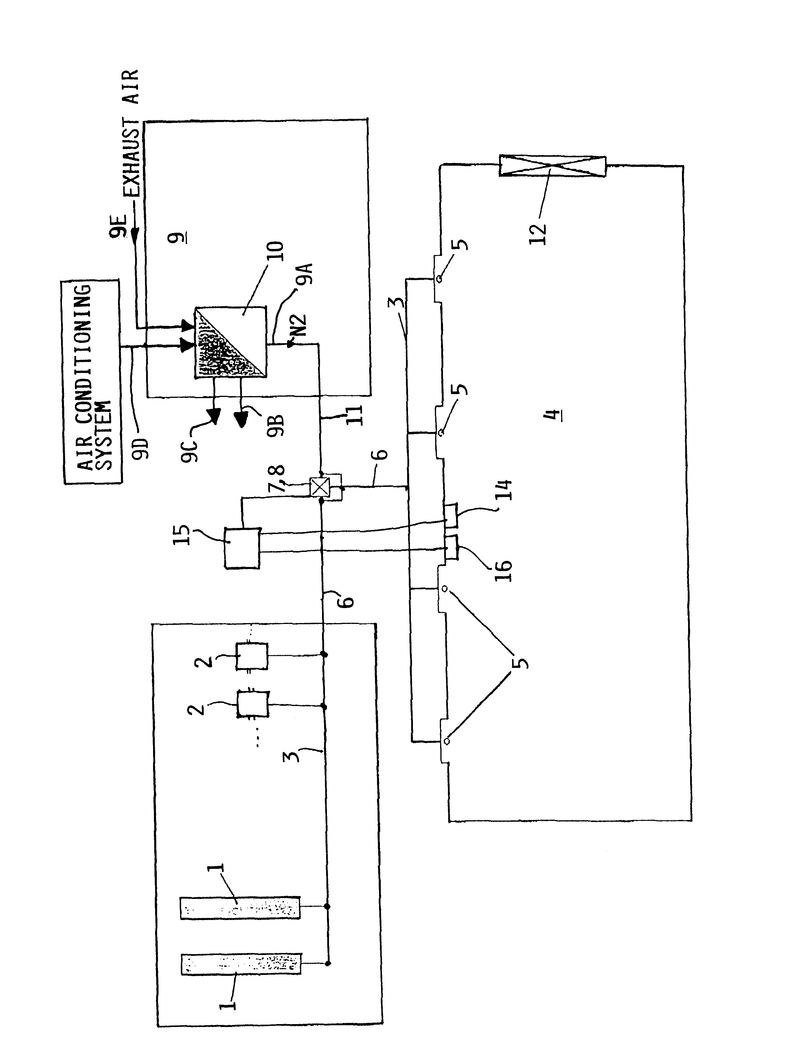 Method and system for extinguishing fire in an enclosed space