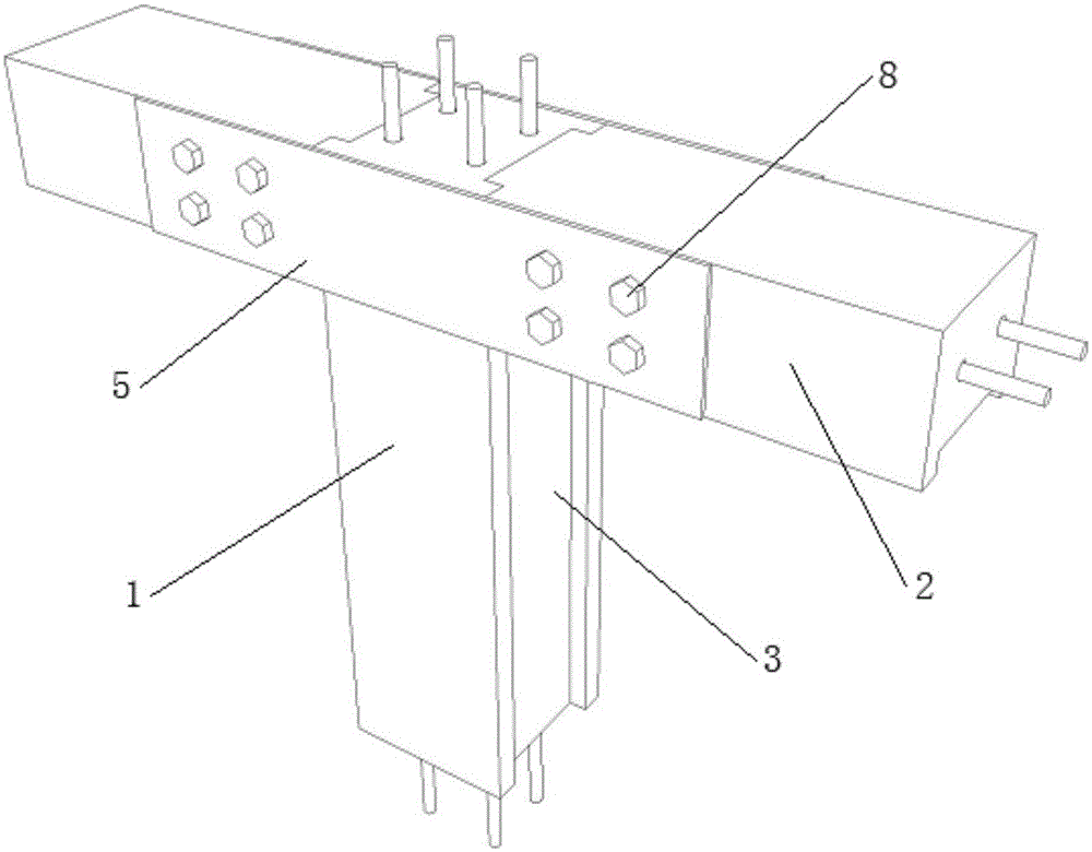 House beam column and profile connection structure and sleeper integration house