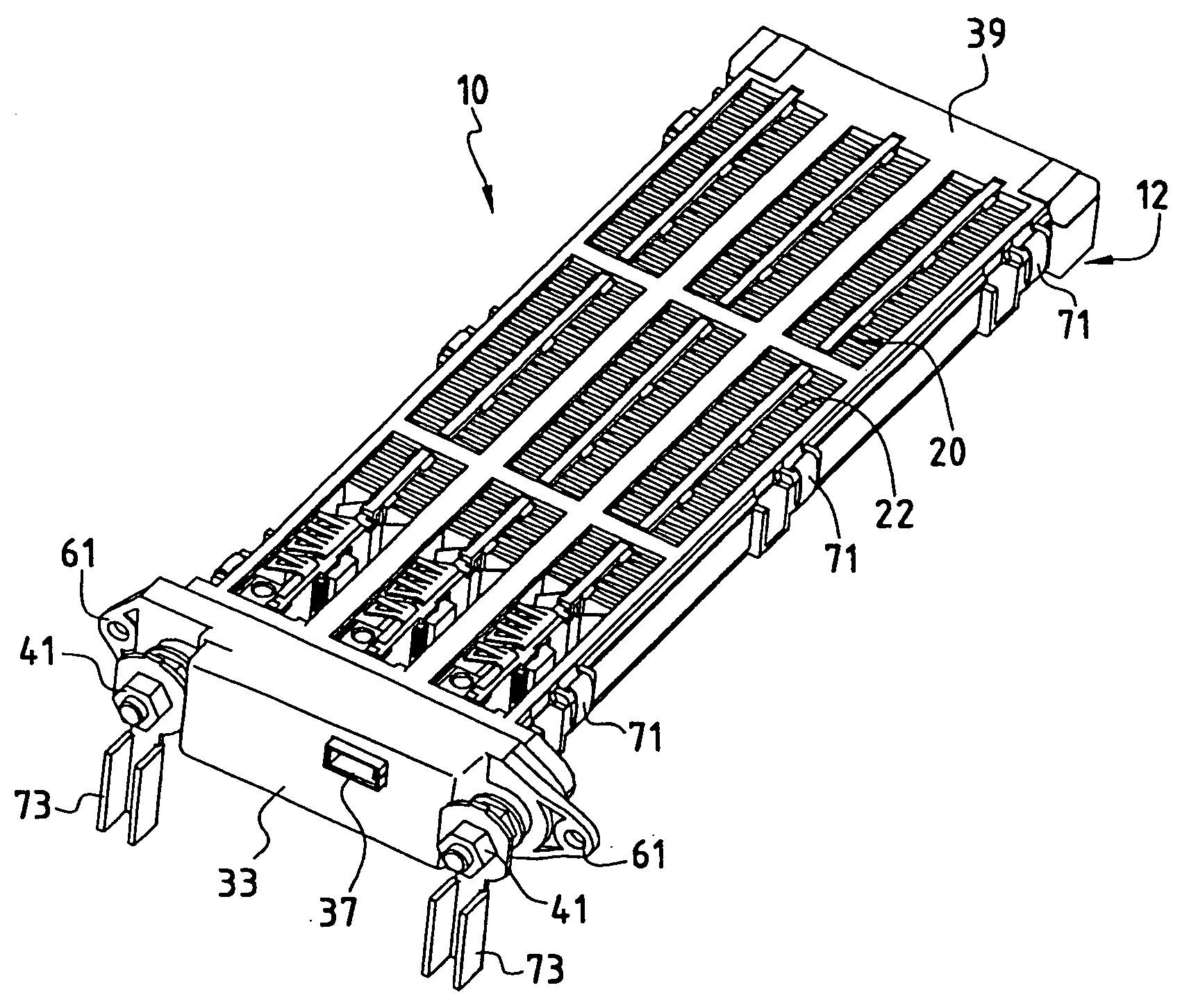 Electric heating device, particularly for a heating or air-conditioning unit in a vehicle