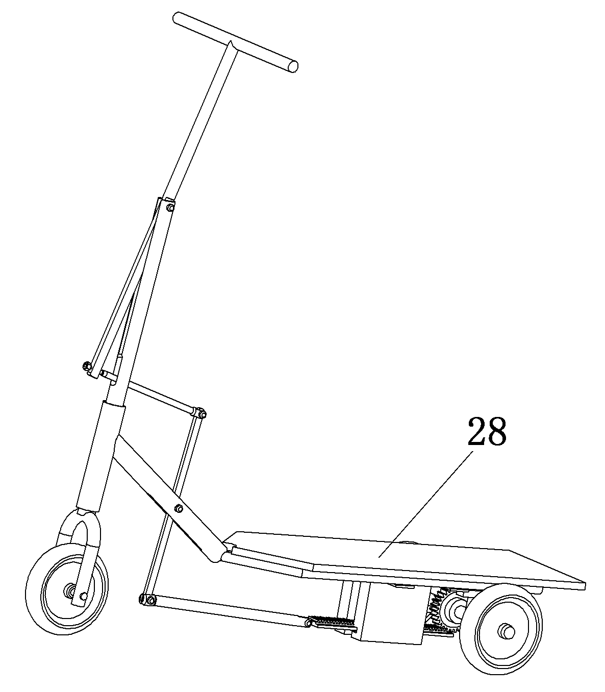 Push-and-pull handle type scooter