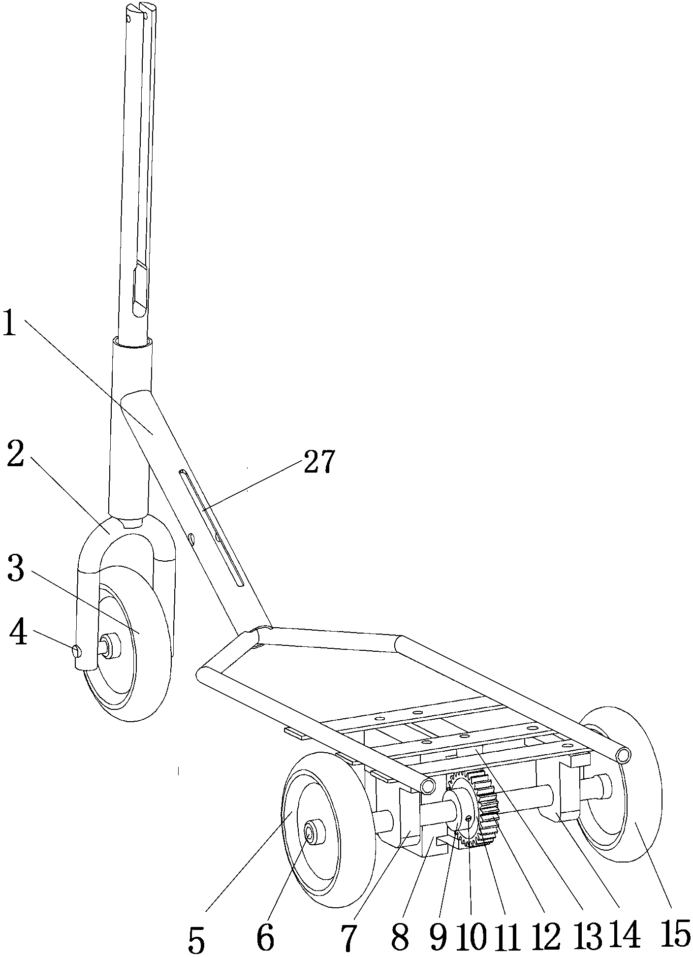 Push-and-pull handle type scooter