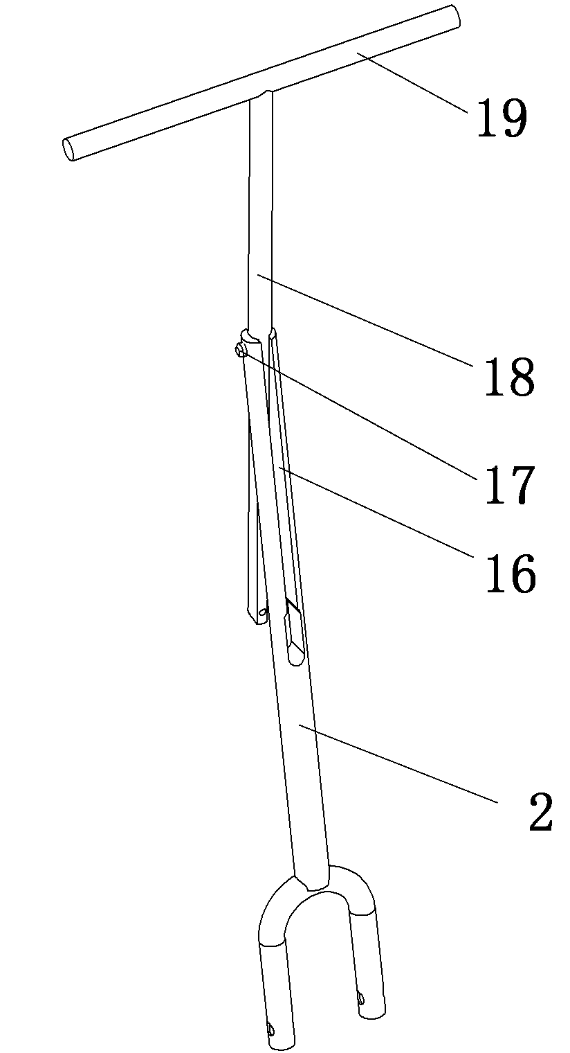 Push-and-pull handle type scooter