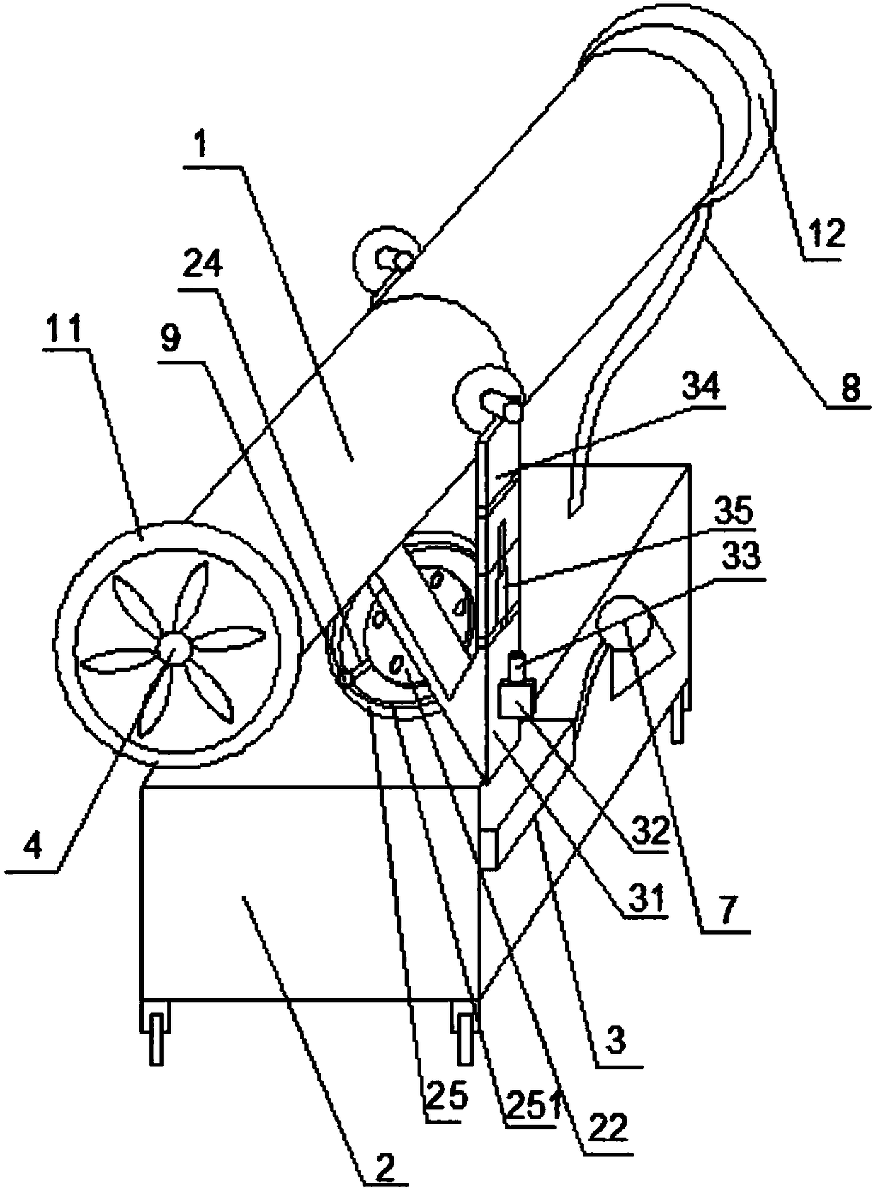 Intelligent barn telescopic rotary humidifying and conditioning device