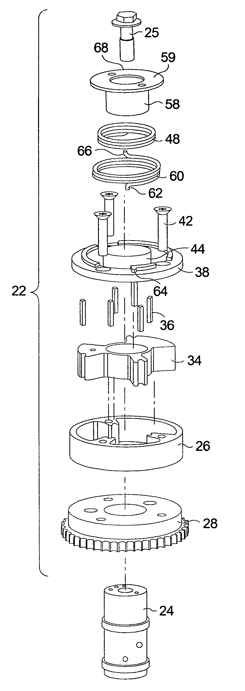 Vane-type cam phaser having dual rotor bias springs