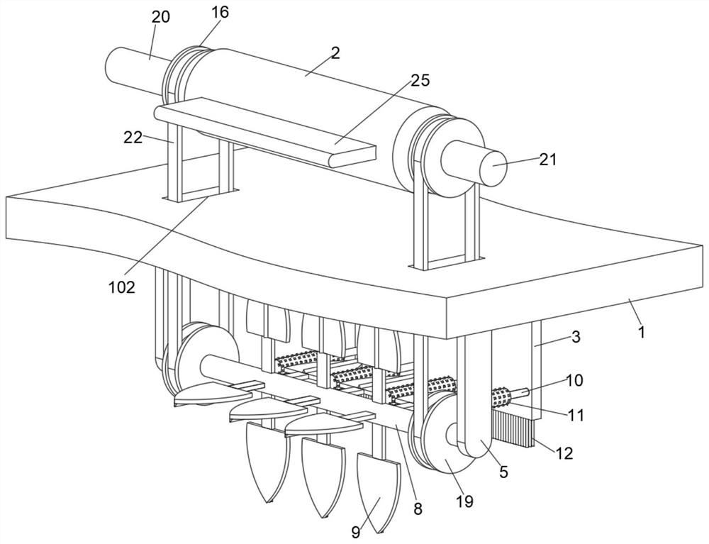 Soil turning device for soil remediation