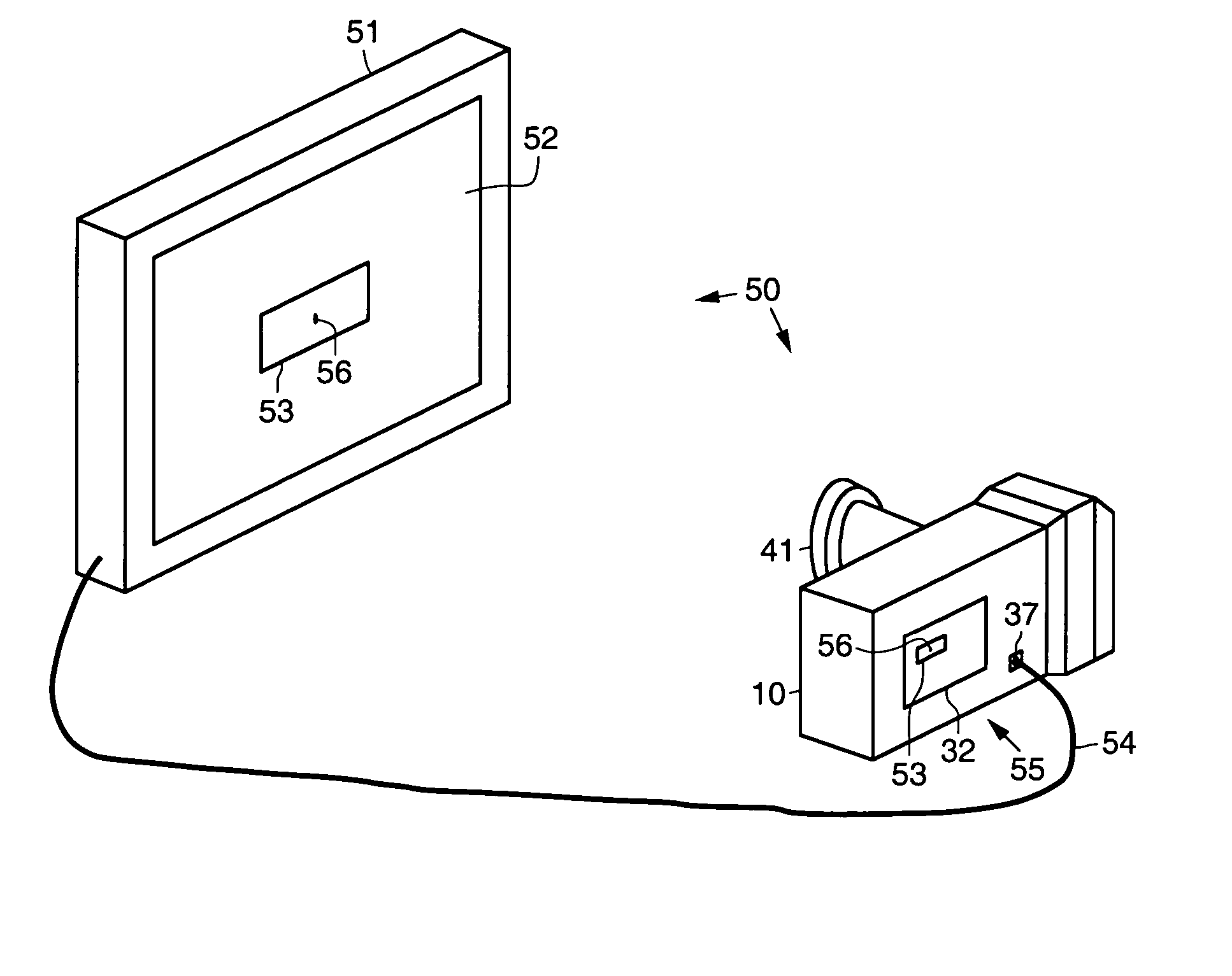 Digital camera system and method for maximizing television viewing area