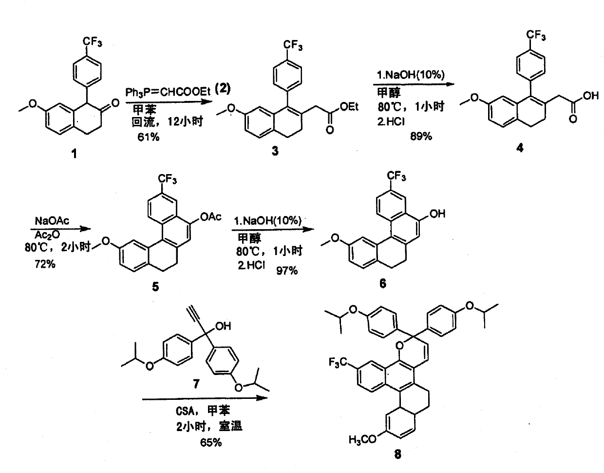 Photochromic 2h-chr0menes annulated at c5-c6 and their methods of preparation