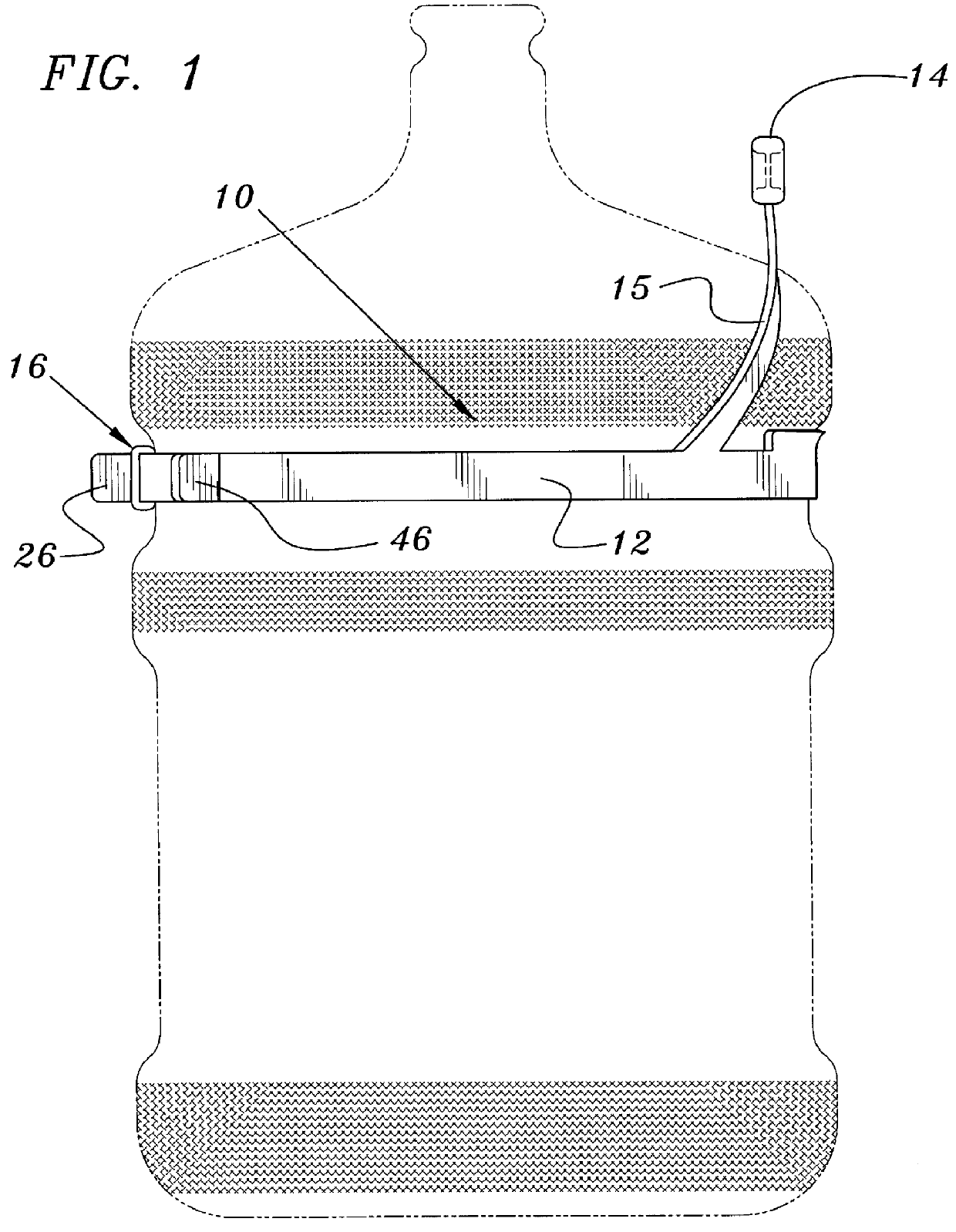 Water bottle lifting strap