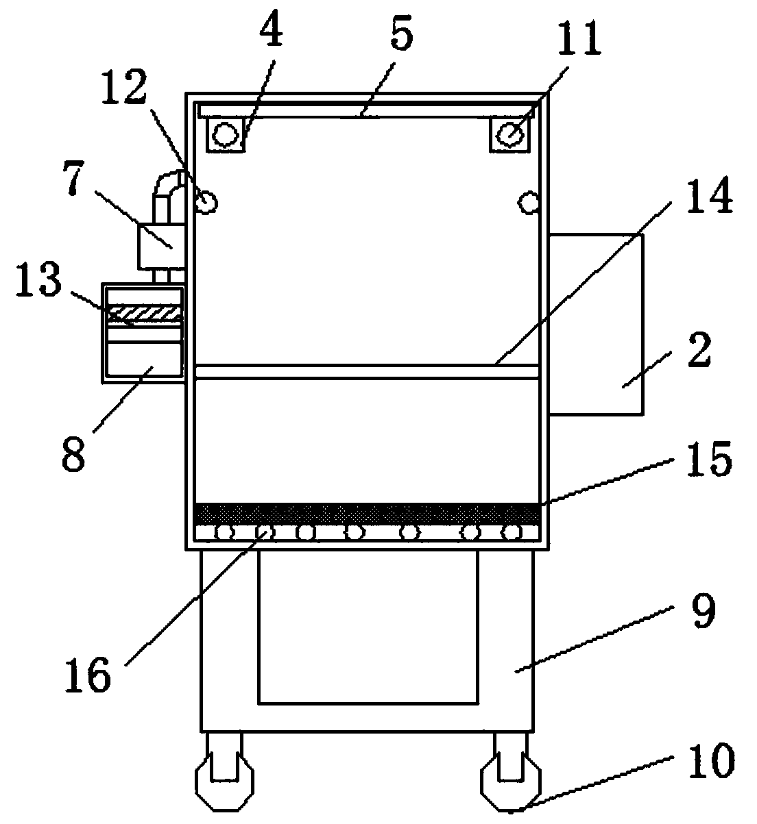Waste collecting nursing device for operating room nursing