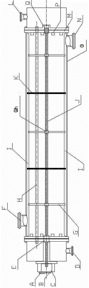 Housing-and-tube heat exchanging device