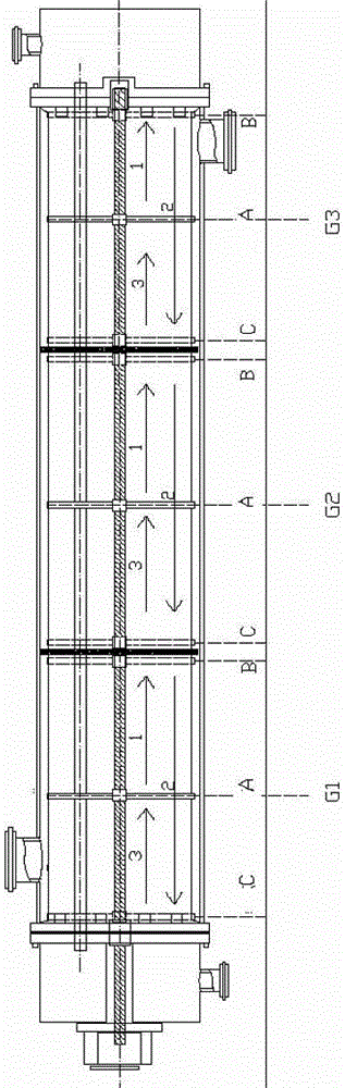 Housing-and-tube heat exchanging device