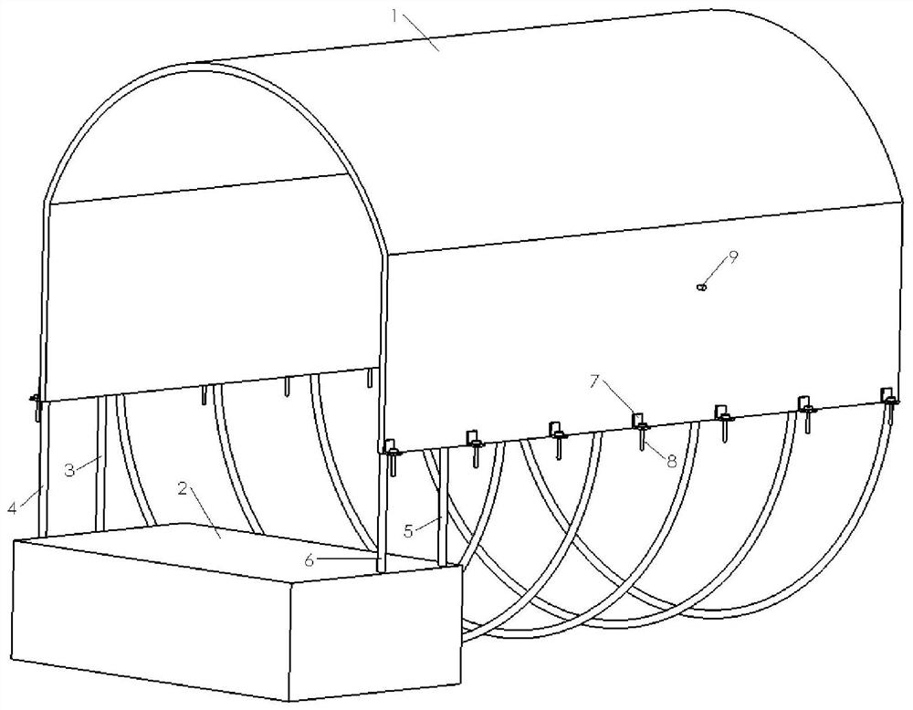 Vegetable planting greenhouse with controllable temperature adjustment function