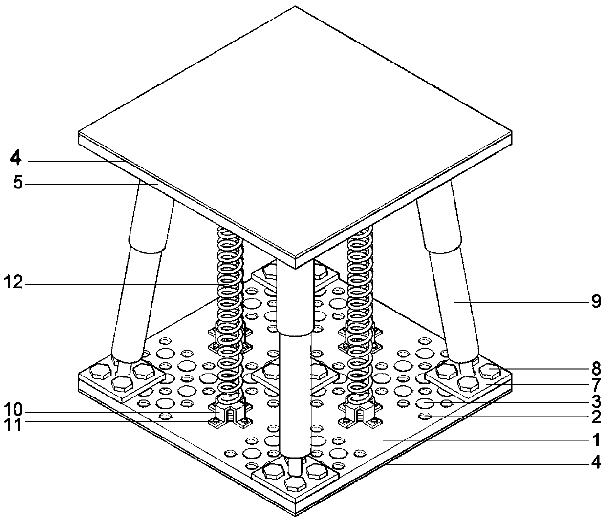 Combined oil damper stress performance testing device