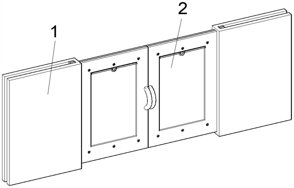 An easy-to-observe isolation door for CNC machine tools