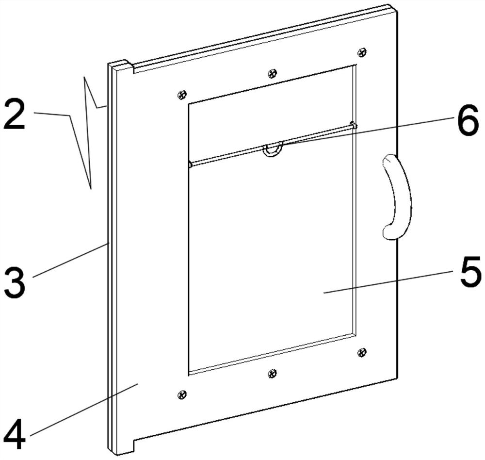 An easy-to-observe isolation door for CNC machine tools