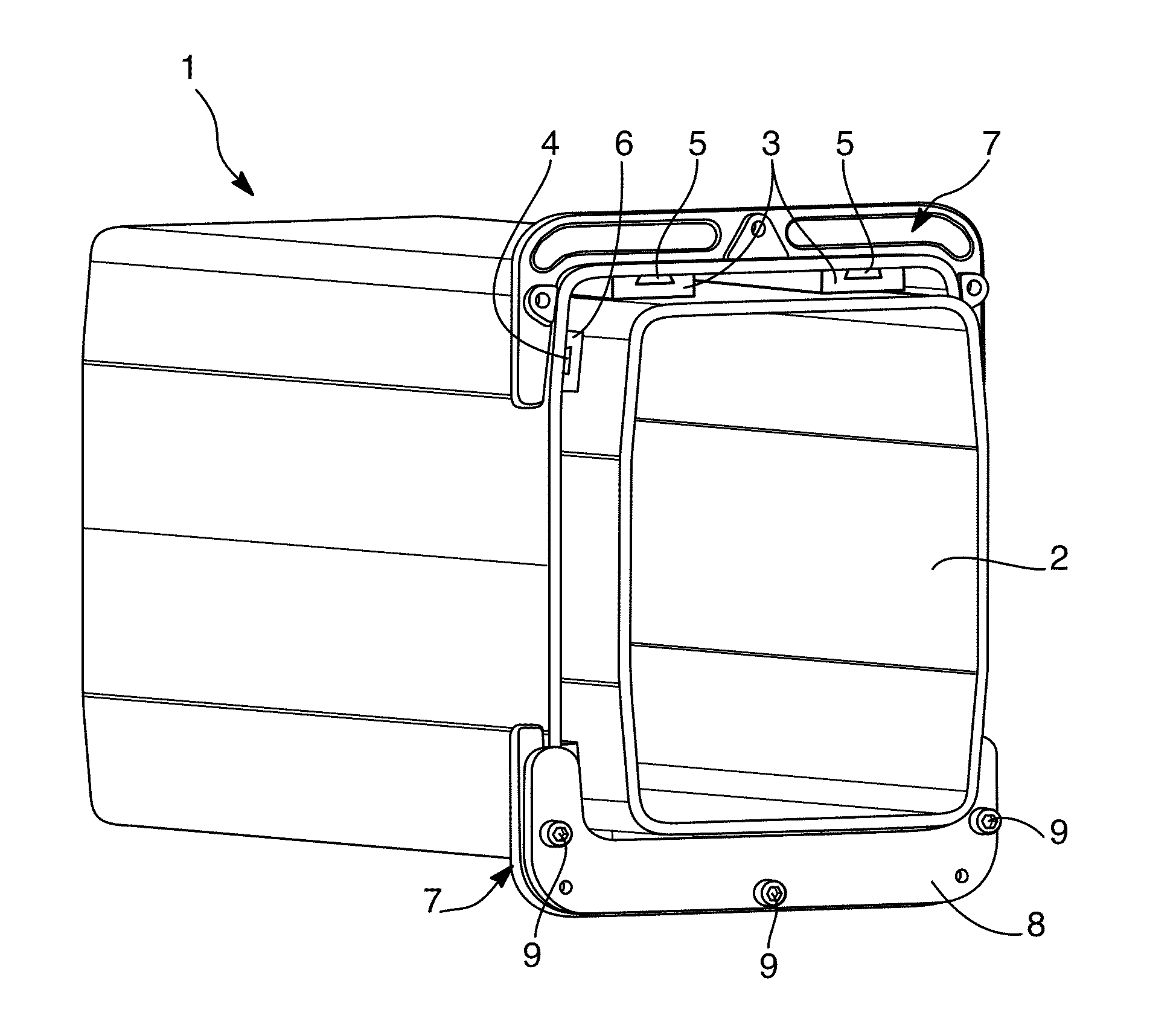 Telescopic handling device comprising at least two elements mounted so as to slide relative to one another