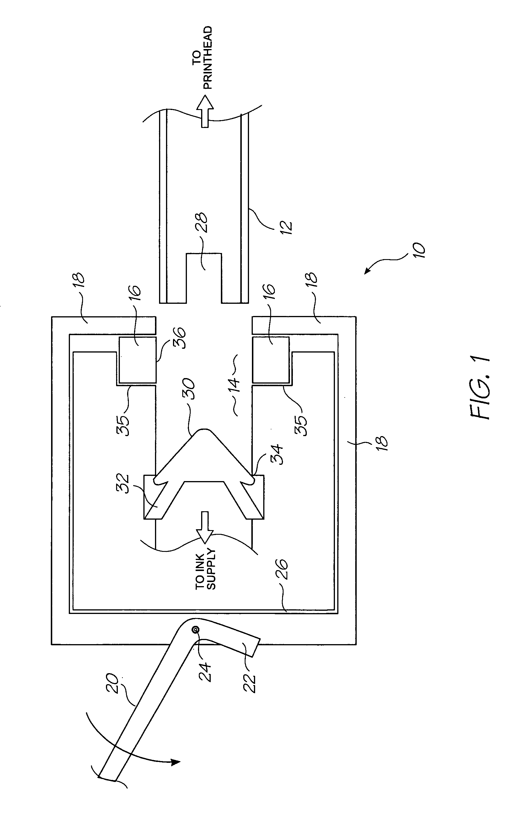 Ink manifold with multiple conduit shut off valve