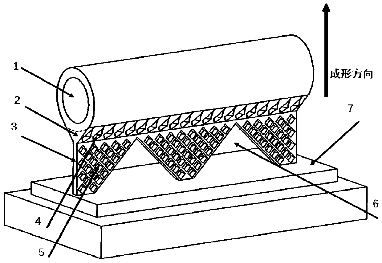 Lightweight active support structure of suspended circular-section flow passage