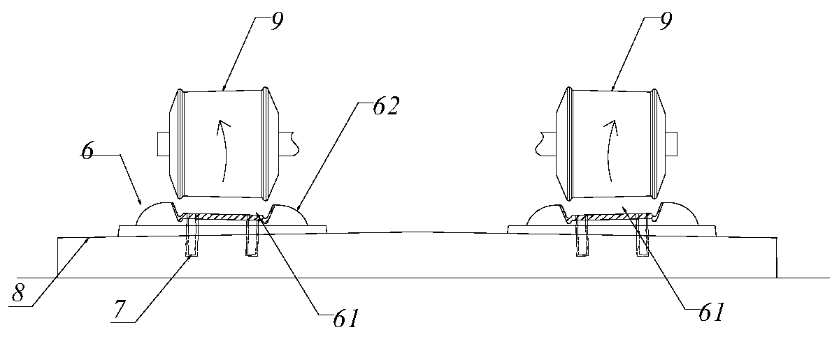 Online grinding construction method for railway steel rail mounting groove