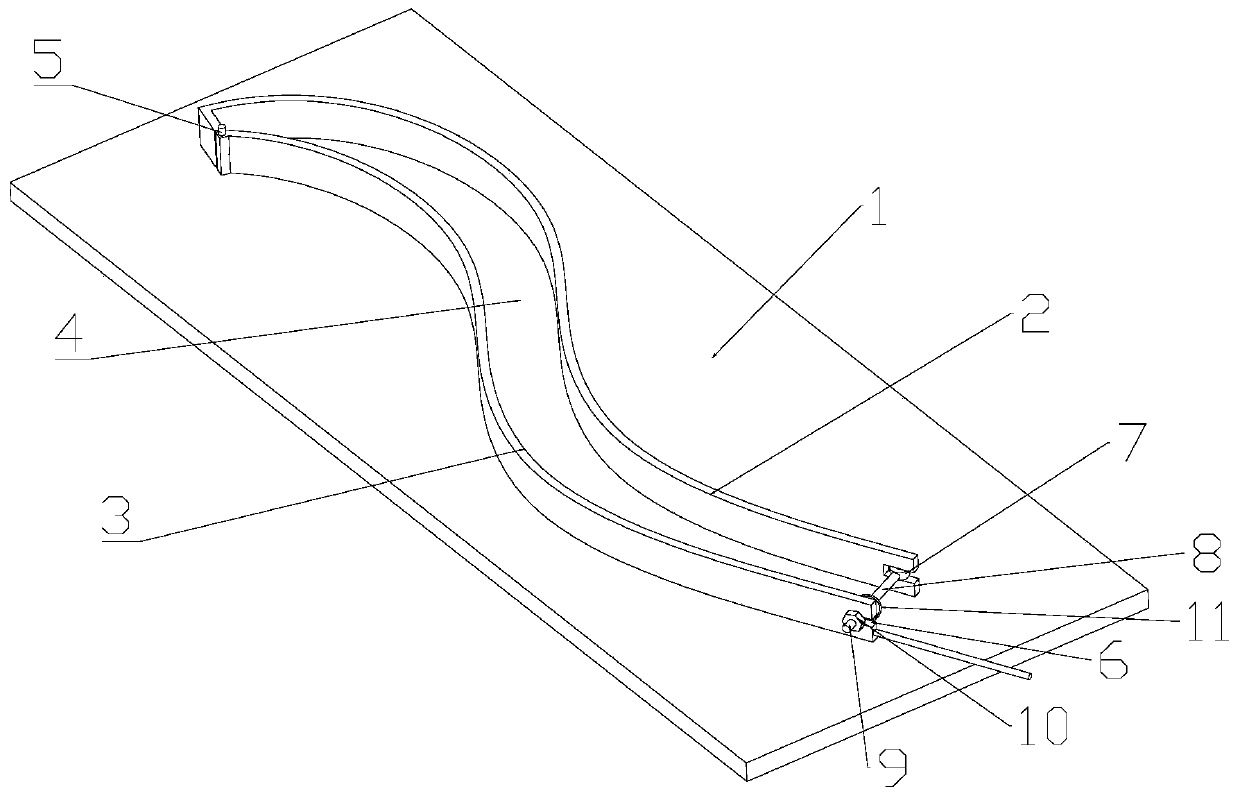 Forming process for antique wood-plastic chair backrest strip