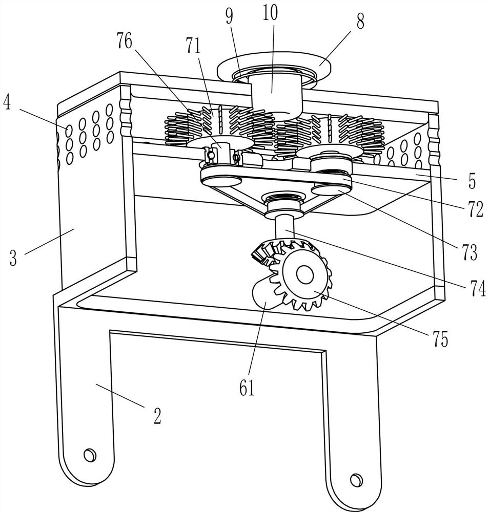 A vertical outlet device for a displacement sensor wire rope