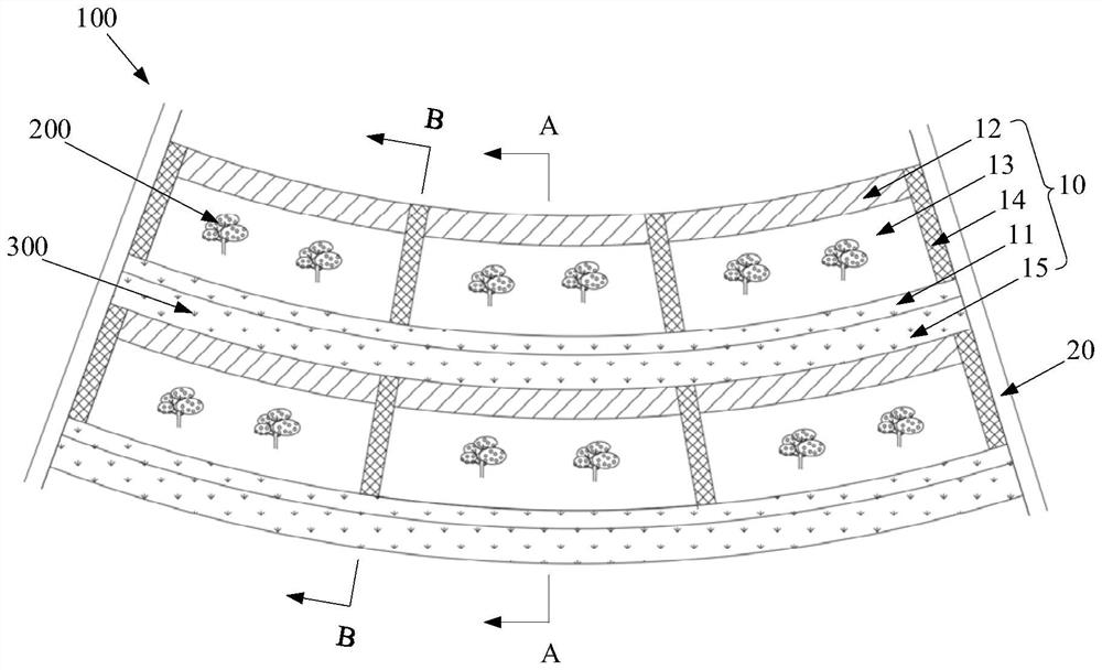 Reverse slope terrace