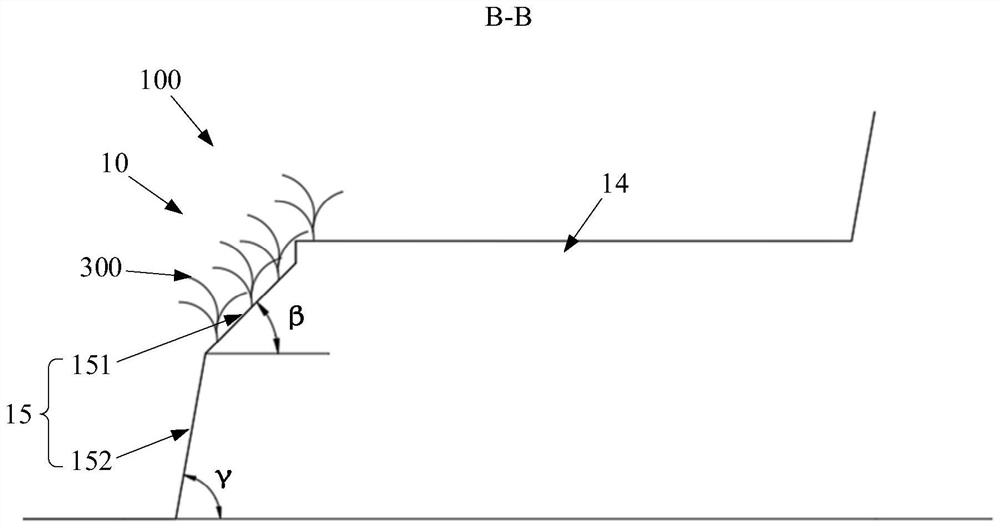 Reverse slope terrace