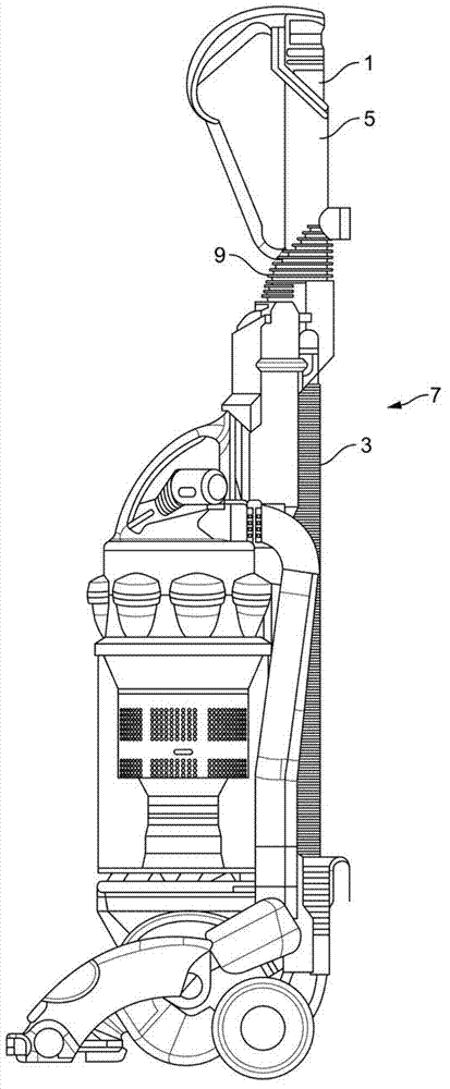 Upright vacuum cleaner